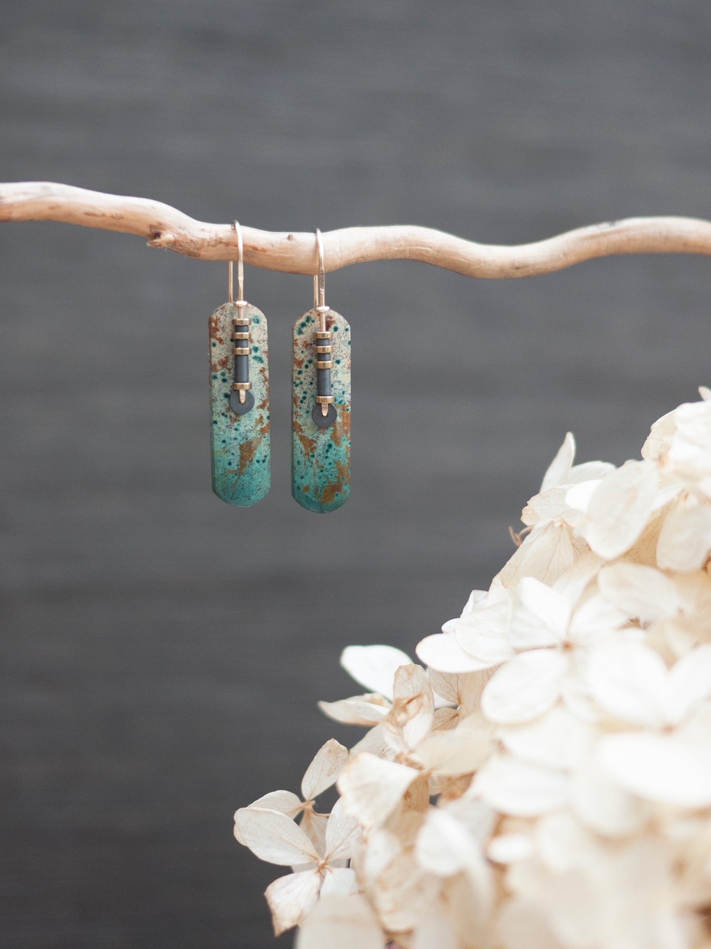 Oval Morning Dew Jasper Drop Earrings