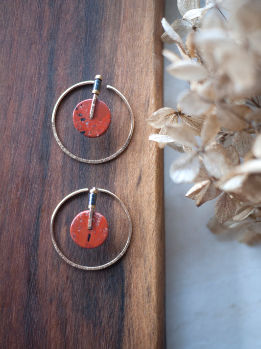 Red Japser Ear Jackets