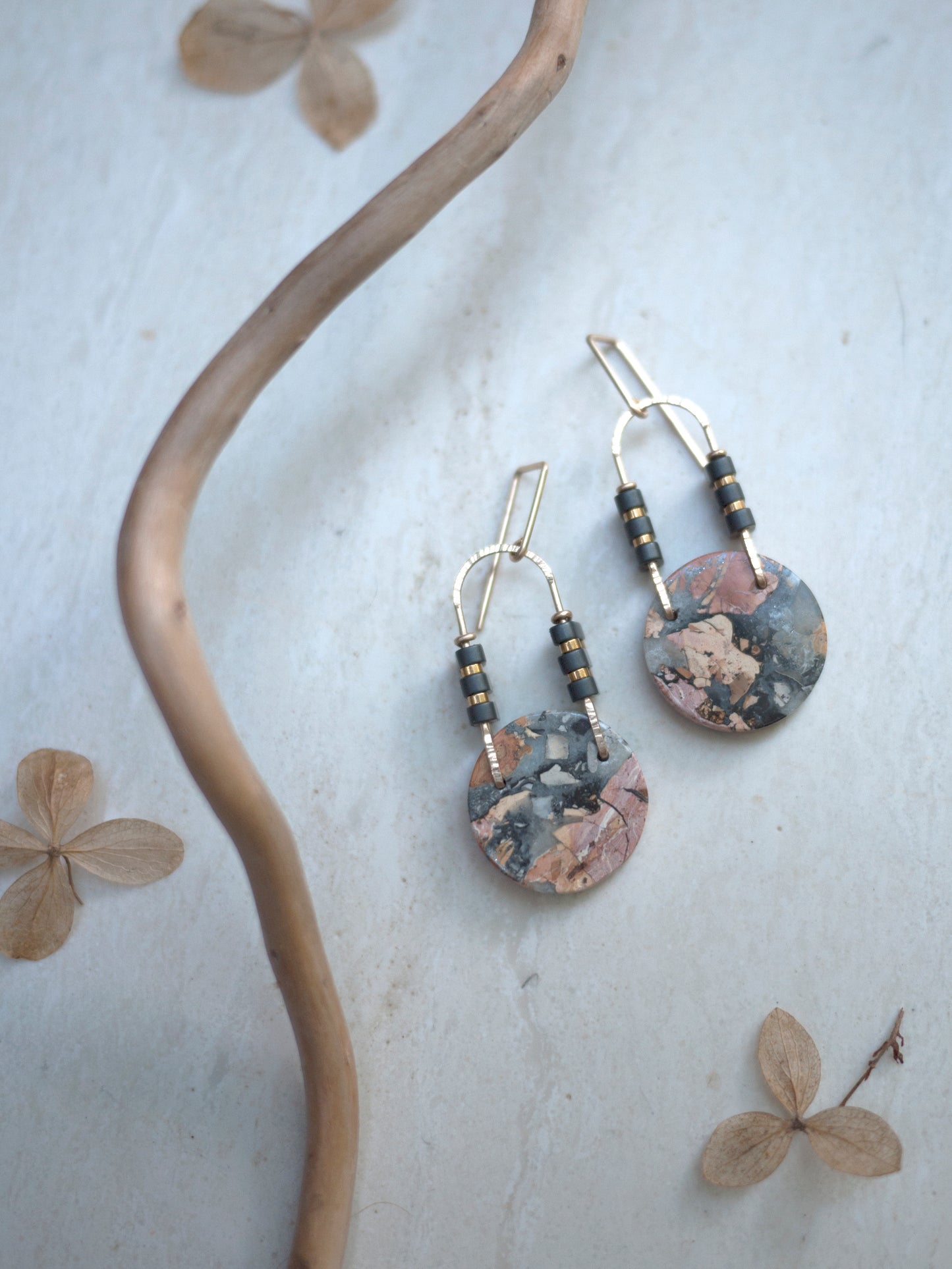 Maligano Jasper Circle Earrings