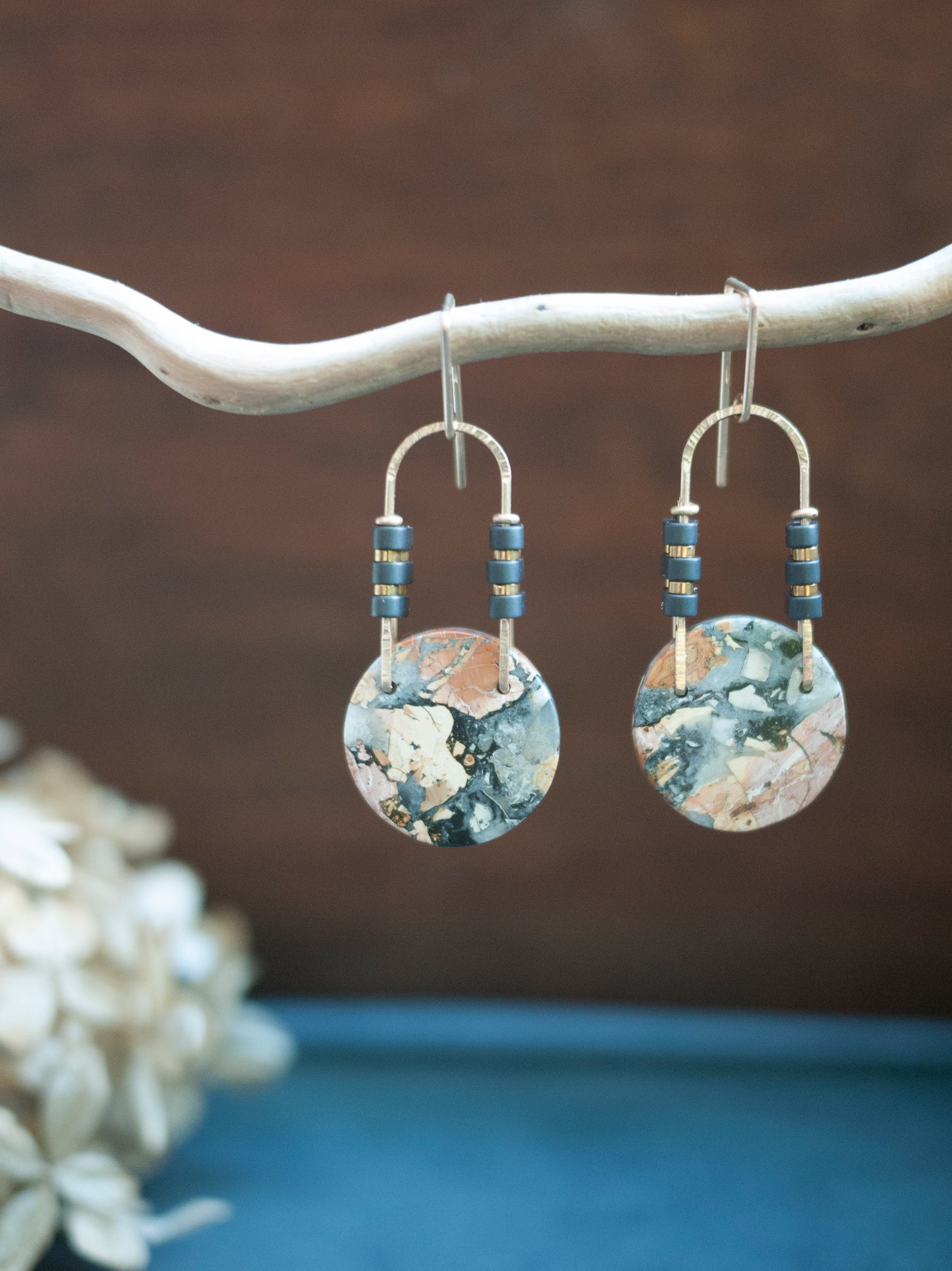 Maligano Jasper Circle Earrings