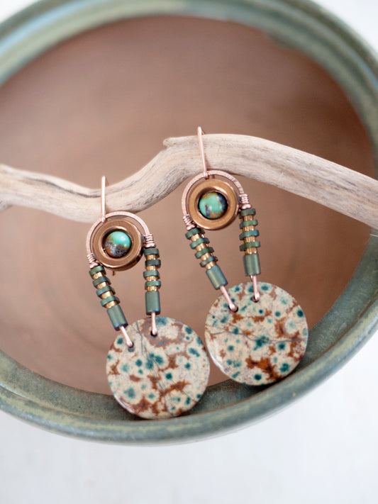 Morning Dew Jasper Dangle Earrings