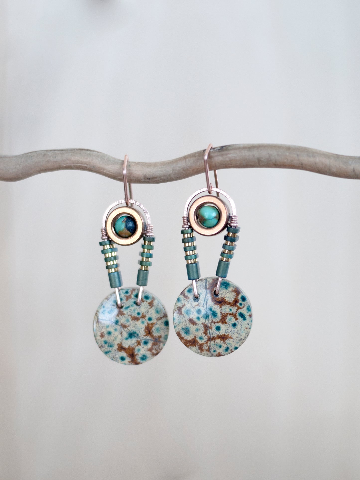 Morning Dew Jasper Dangle Earrings