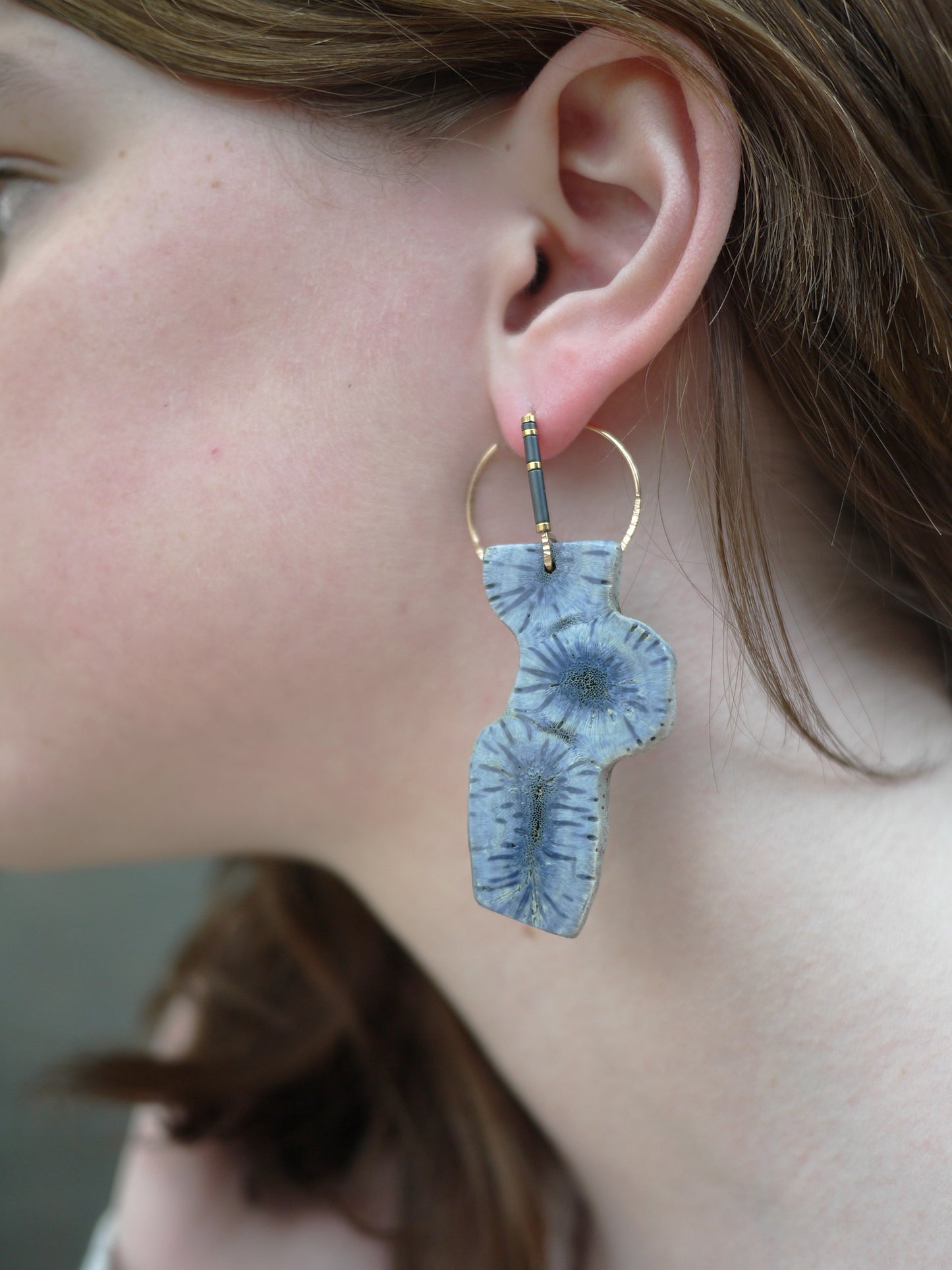 Blue Coral Slab Ear Jackets