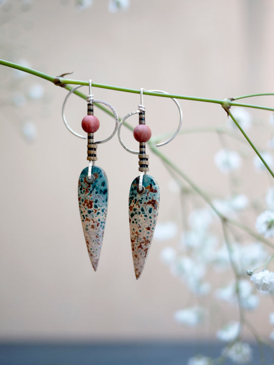 Forest Jasper Sculptural Drop Earrings