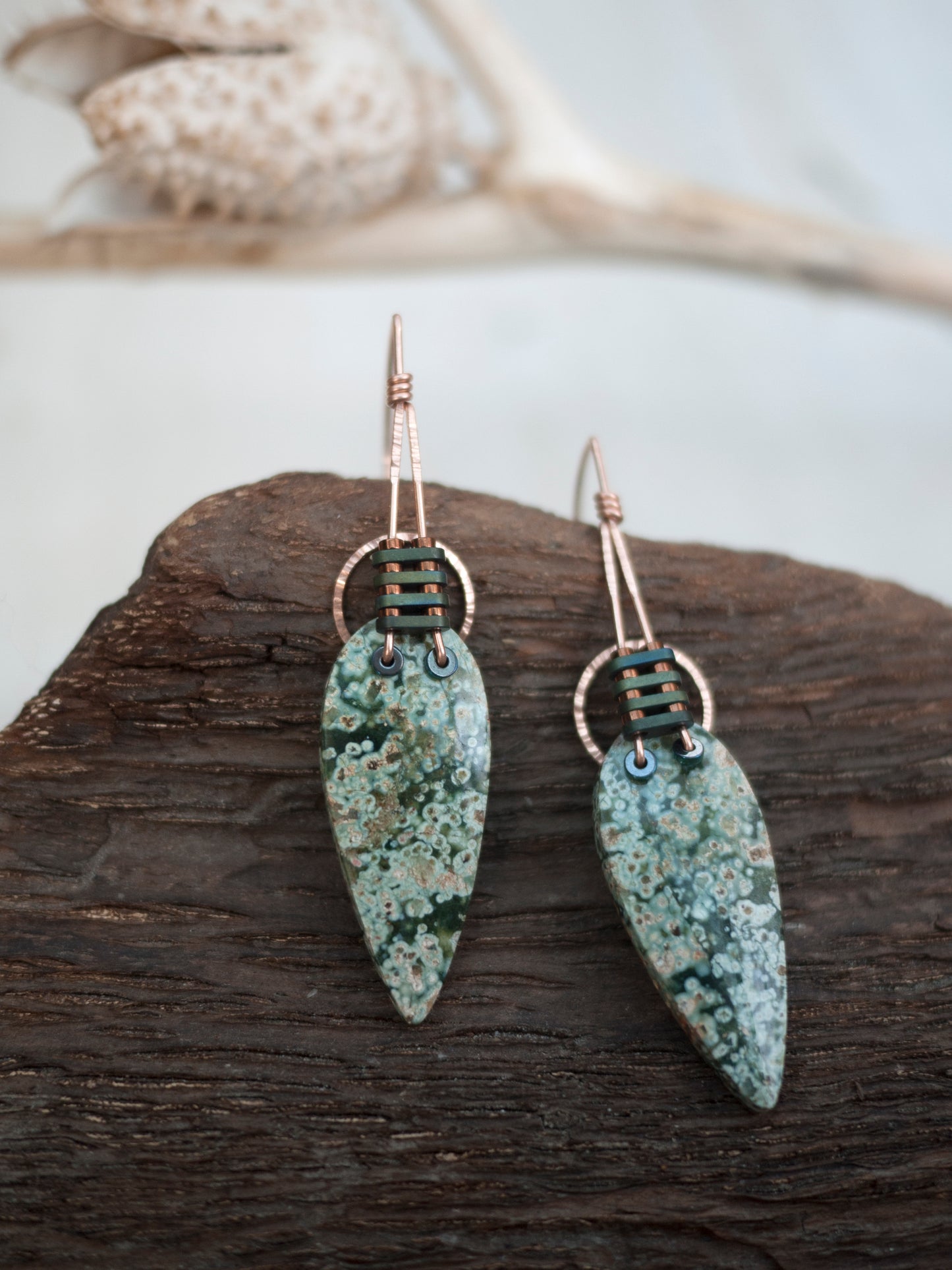 Forest Jasper Drop Earrings