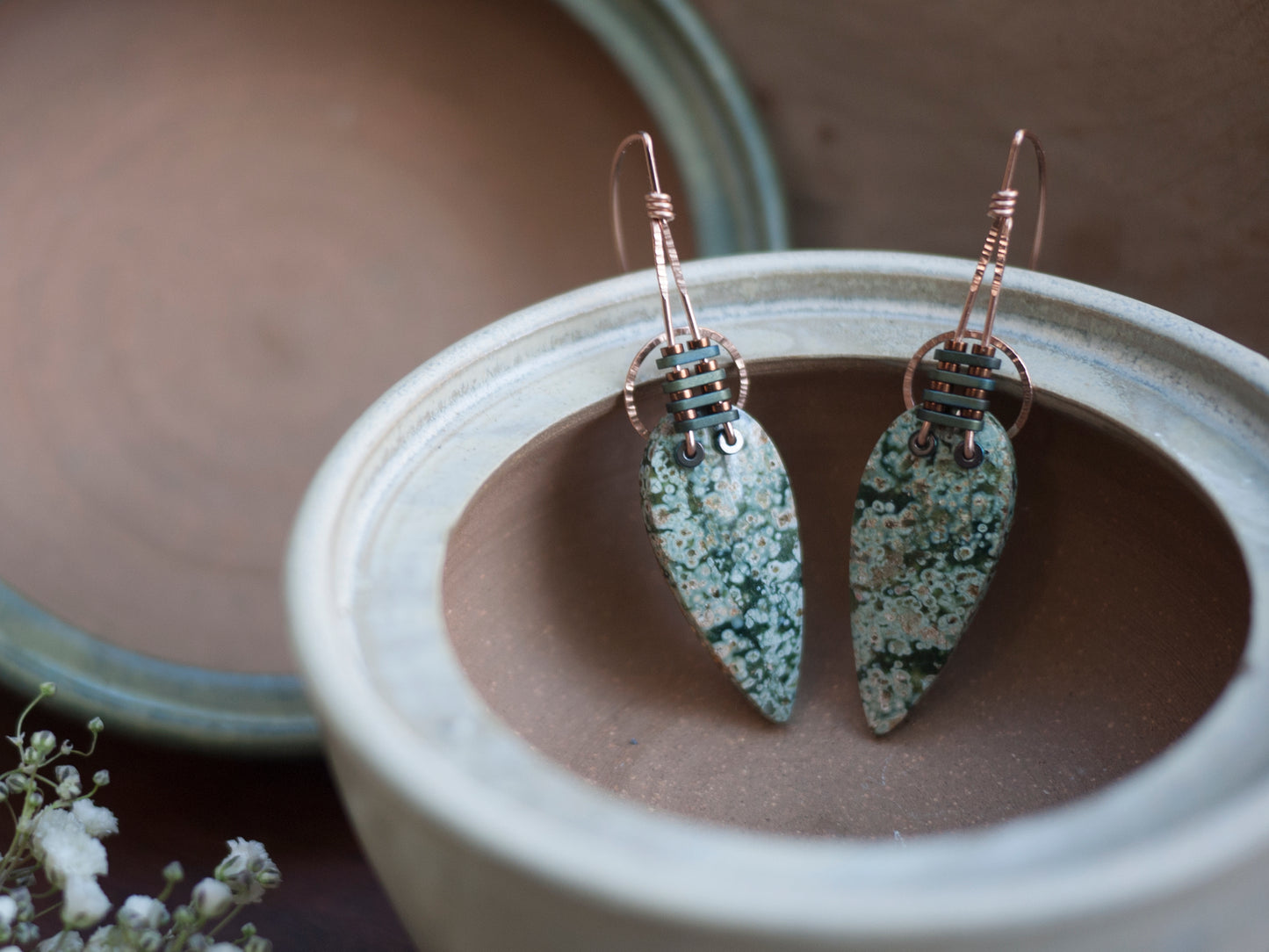 Forest Jasper Drop Earrings