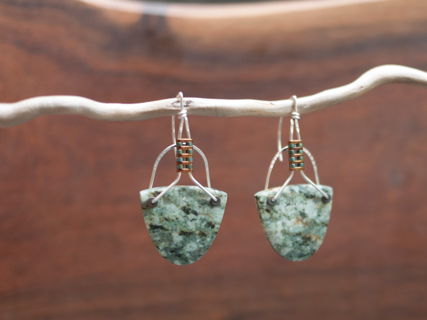 Large African Turquoise Earrings