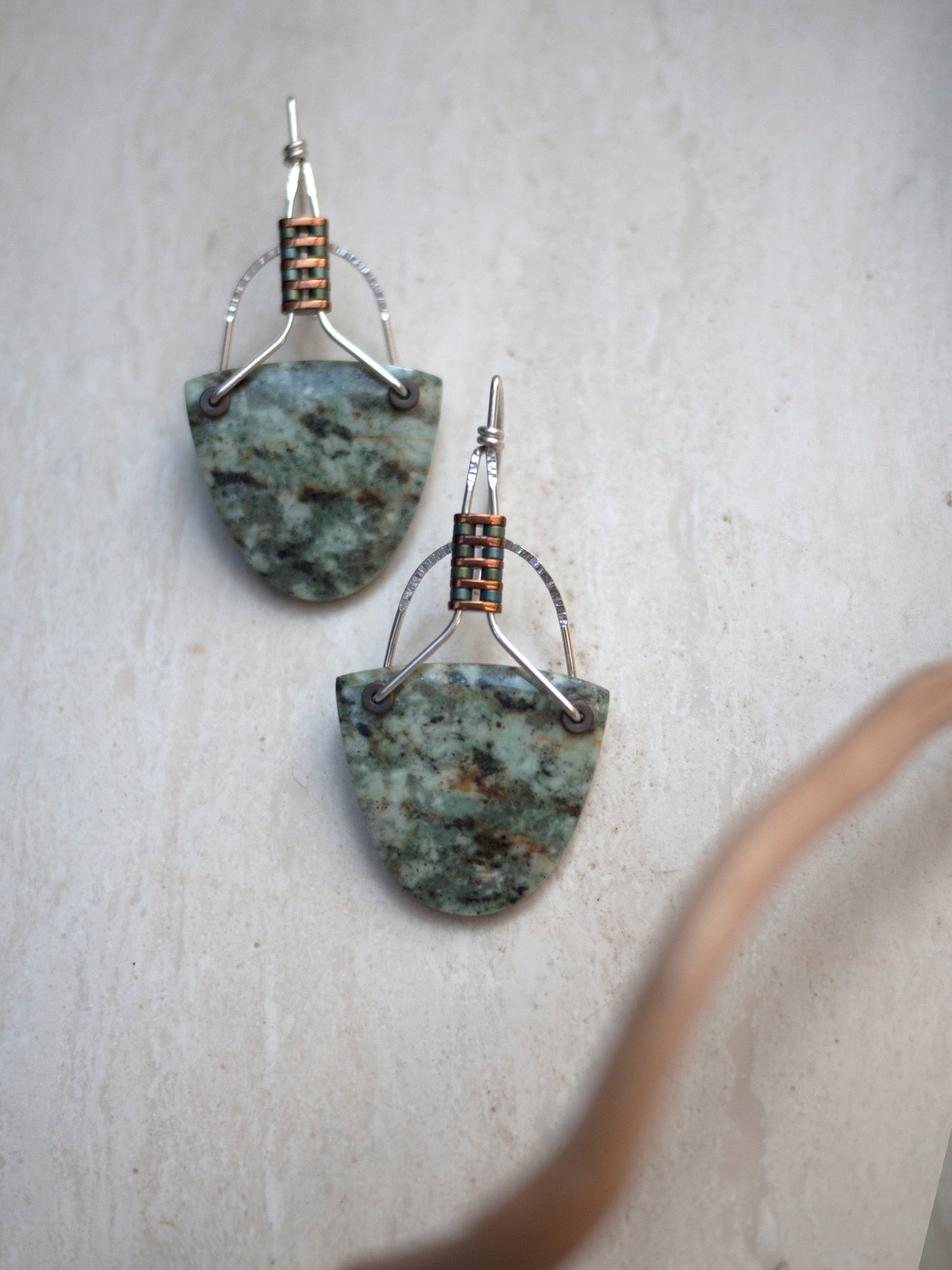 Large African Turquoise Earrings