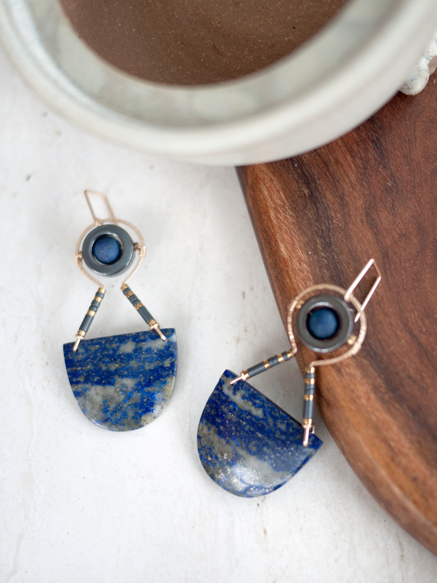 Lapis Lazuli Dangle Earrings