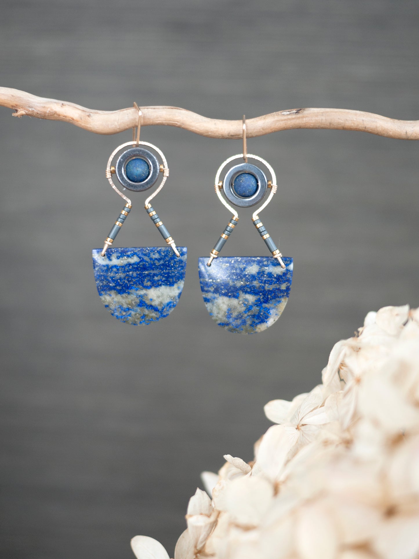 Lapis Lazuli Dangle Earrings
