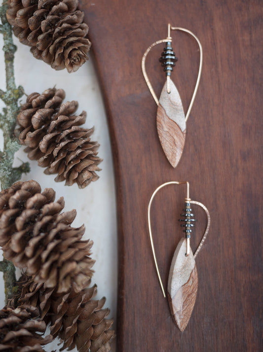 Sculptural River Jasper Dangle Earrings
