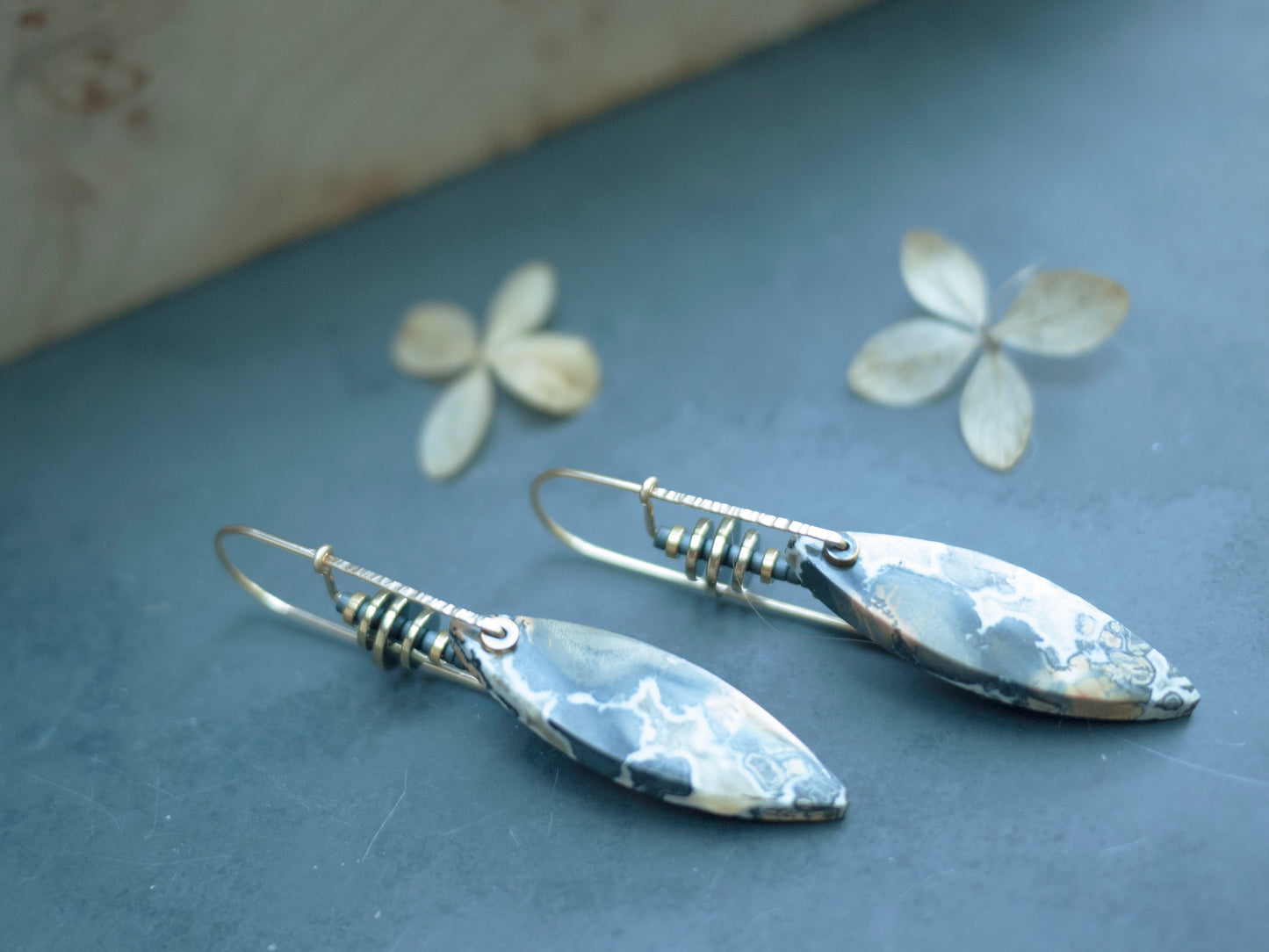 Maligano Jasper Leaf Earrings