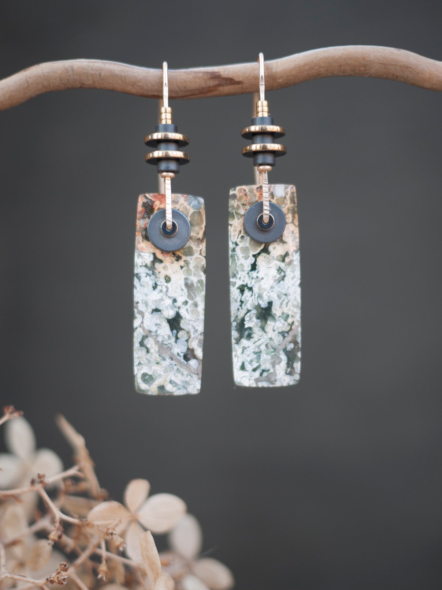 Orbicular Jasper Drop Earrings