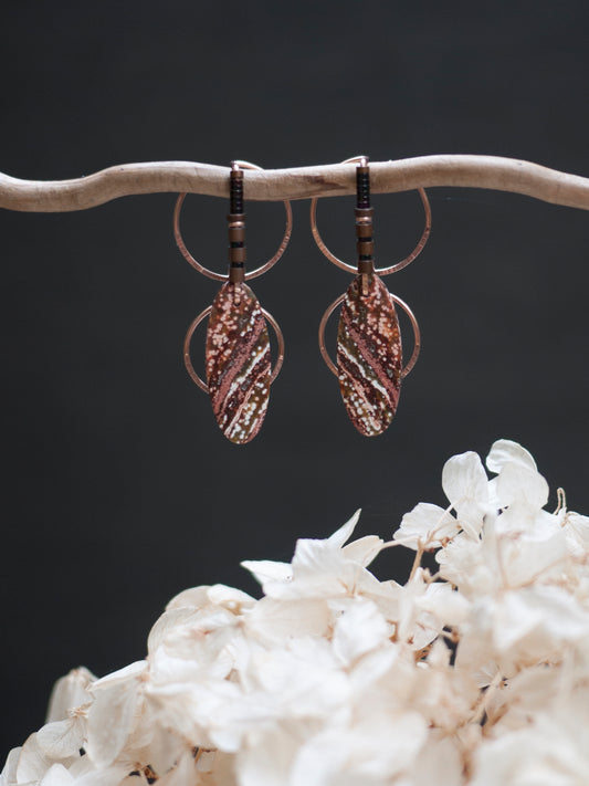 Ocean Jasper Circle Motif Ear Jackets