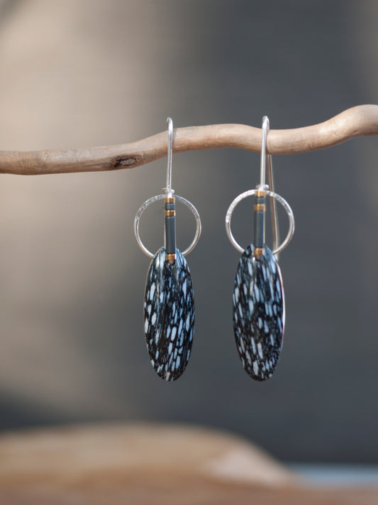 Petrified Palm Wood Sculptural Earrings