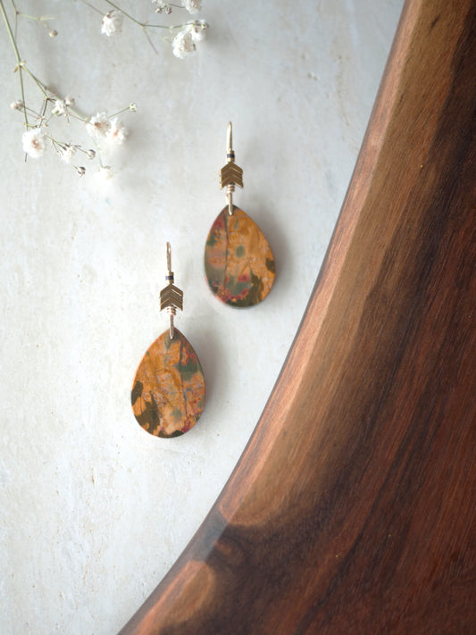 Picasso Jasper Teardrop Earrings