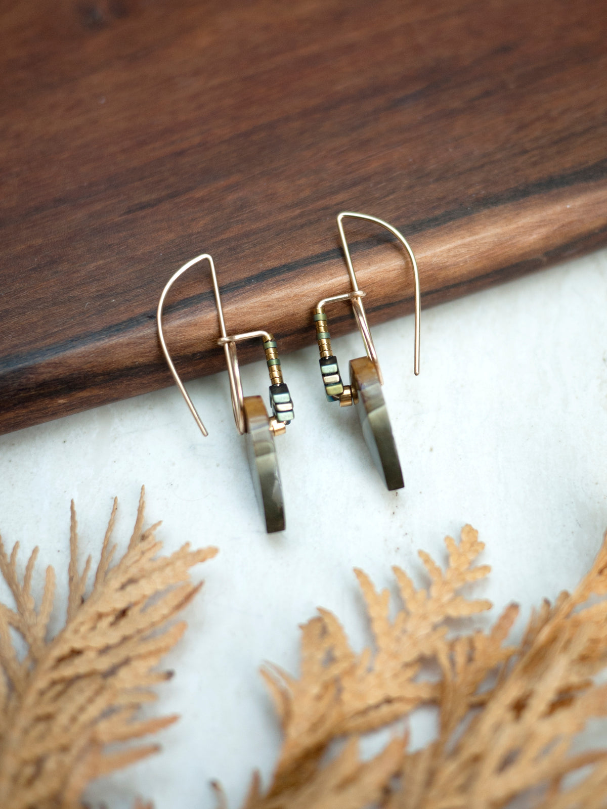 Polychrome Jasper Circle Motif Earrings