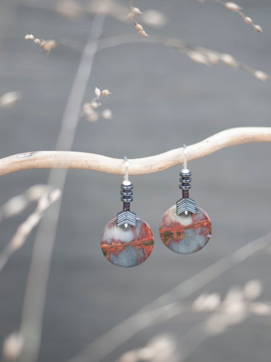 Red Creek Simple Circle Drop Earrings #10