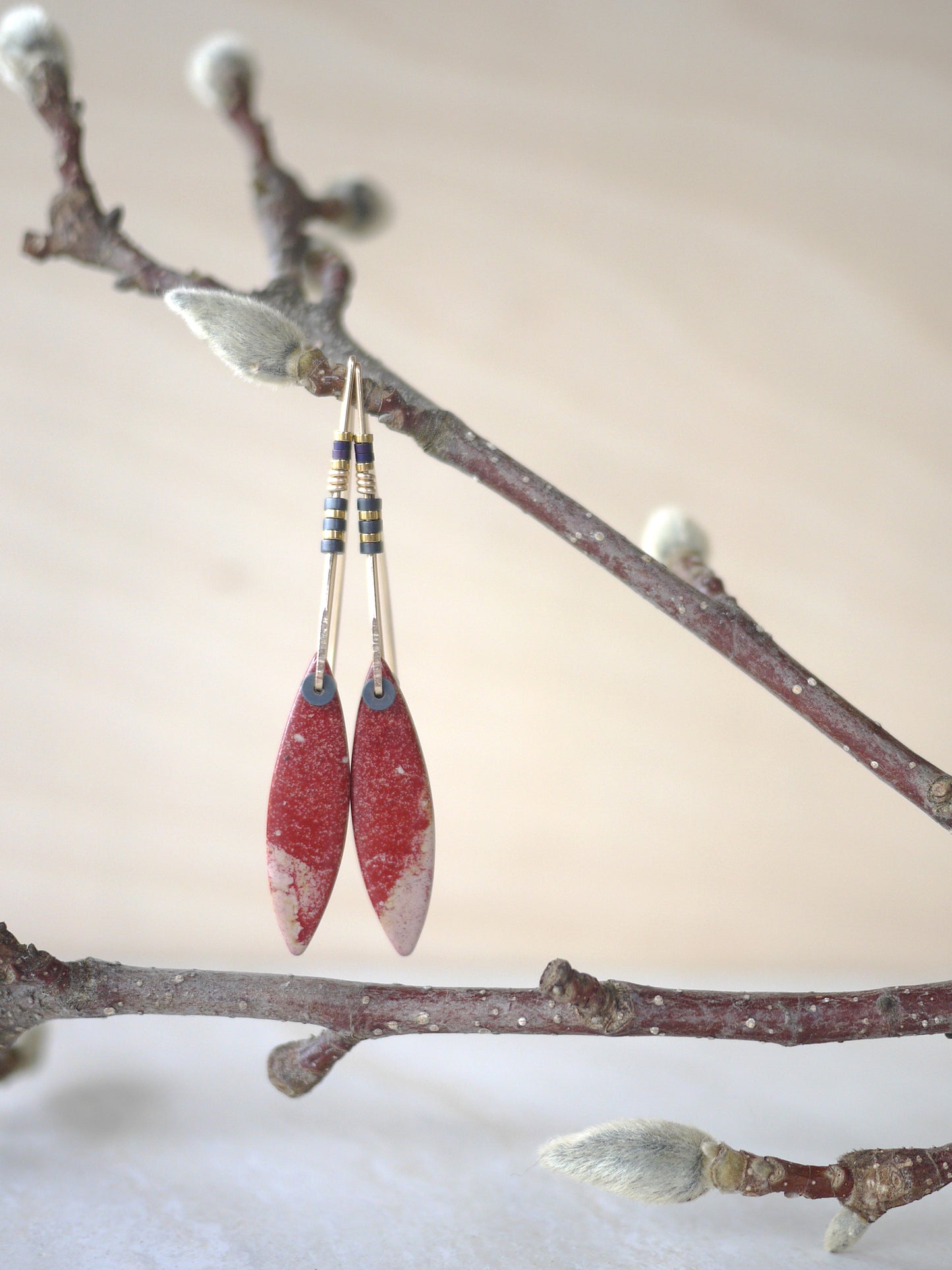 Red River Jasper Sculptural Earrings