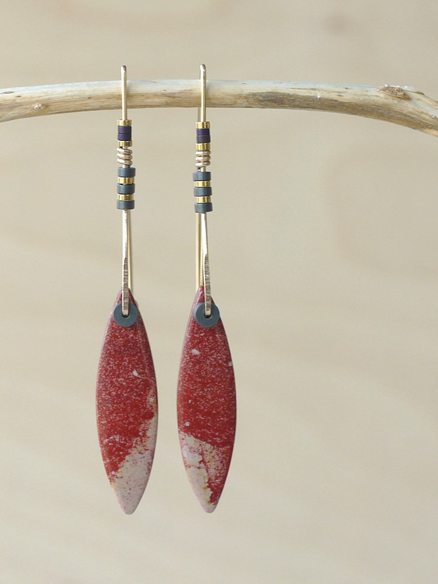 Red River Jasper Sculptural Earrings