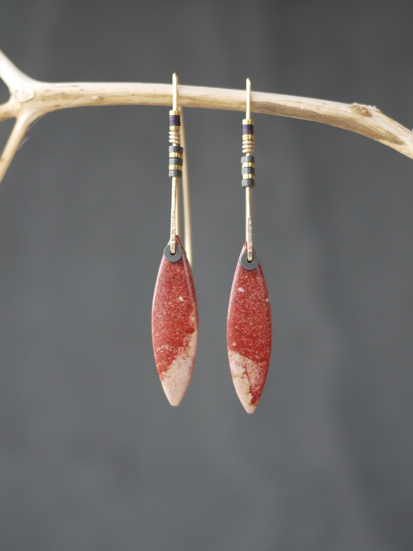 Red River Jasper Sculptural Earrings