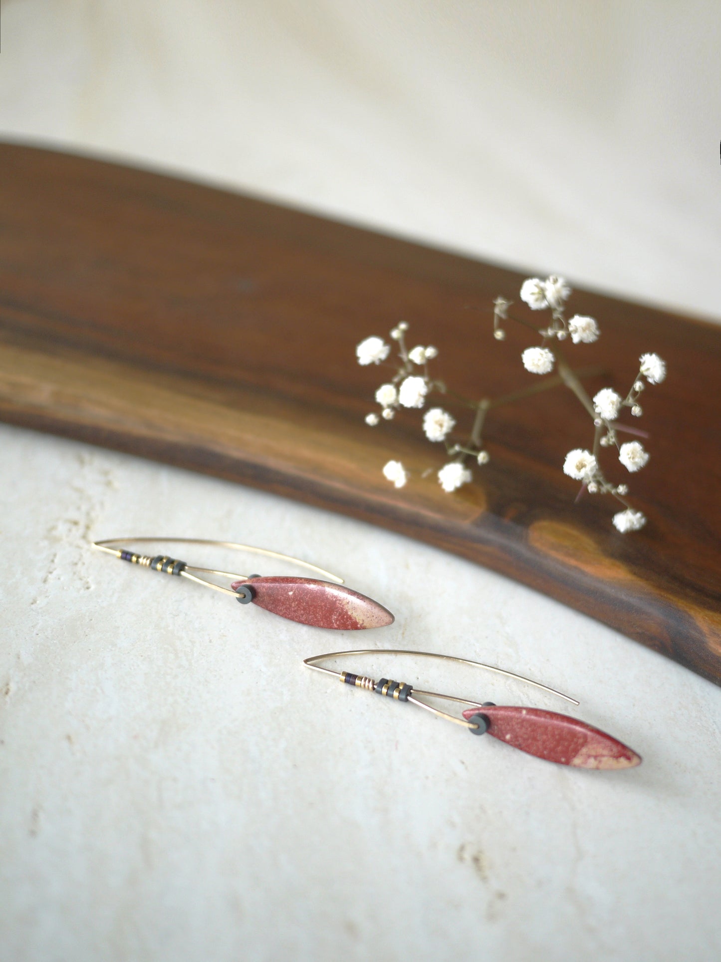 Red River Jasper Sculptural Earrings