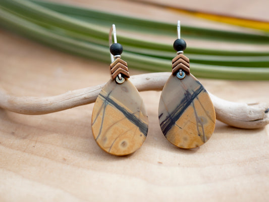 Red Creek Jasper Teardrop Earrings