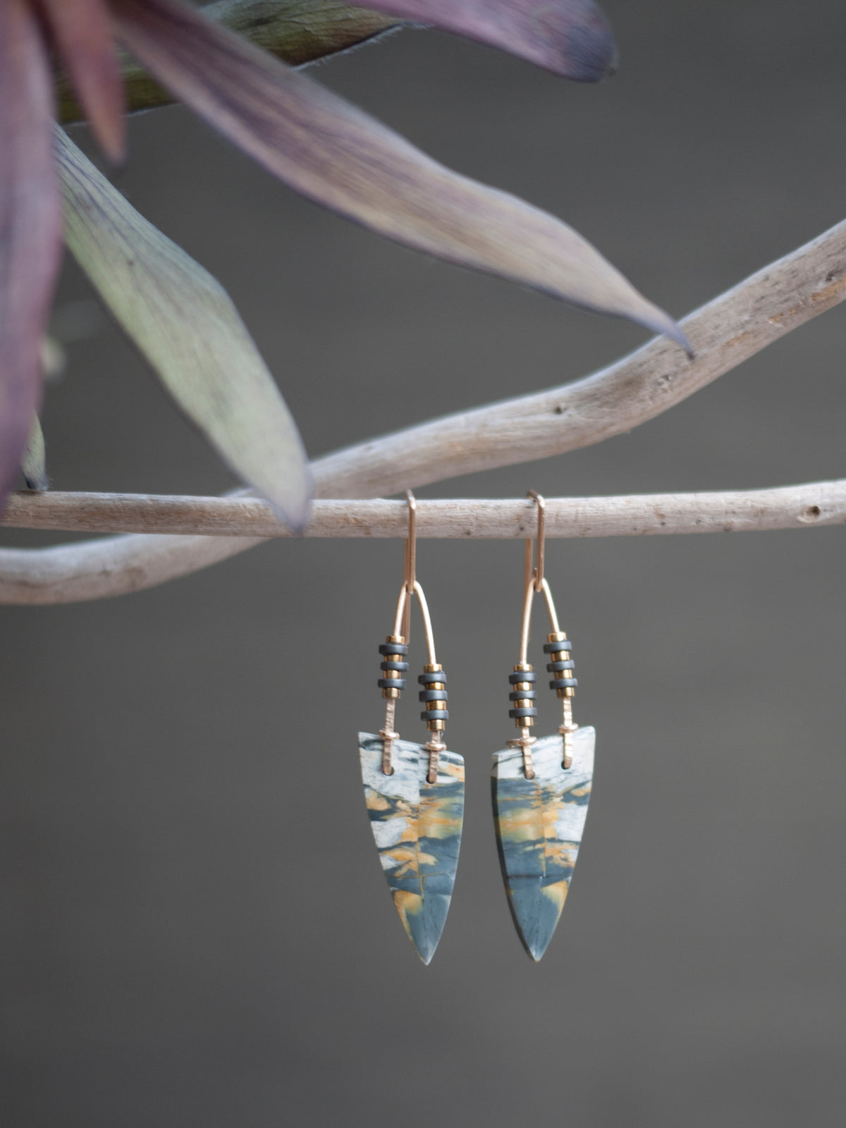 Sumatran Jasper Dangle Earrings