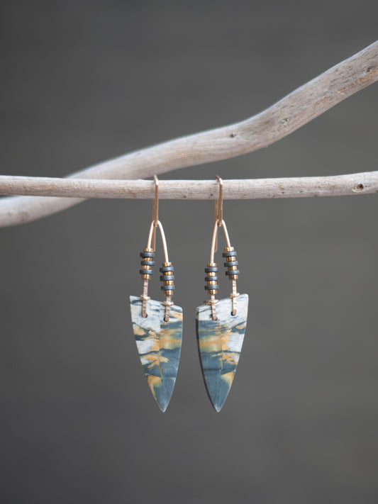 Sumatran Jasper Dangle Earrings