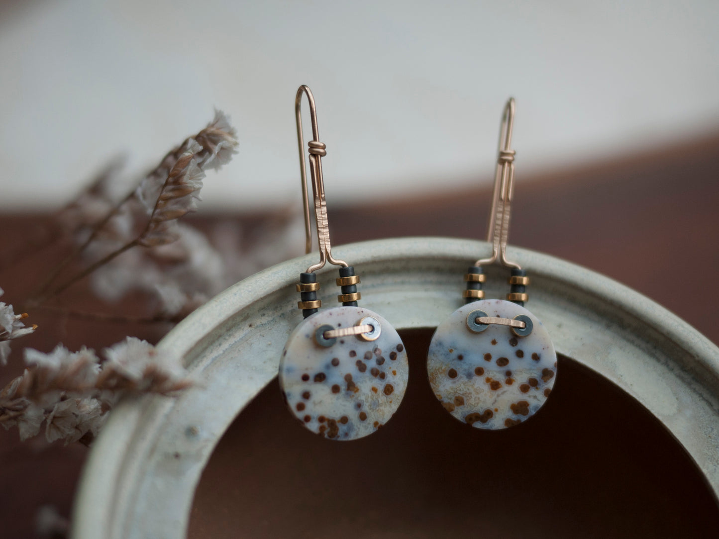 Spotted Jasper Drop Earrings