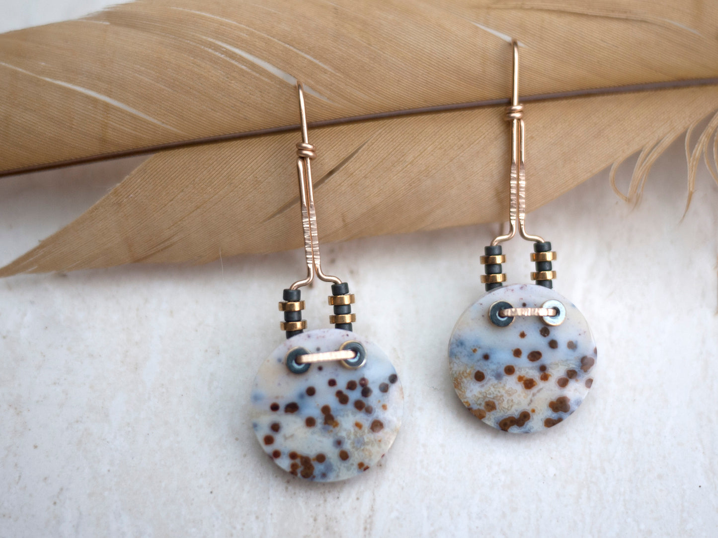 Spotted Jasper Drop Earrings