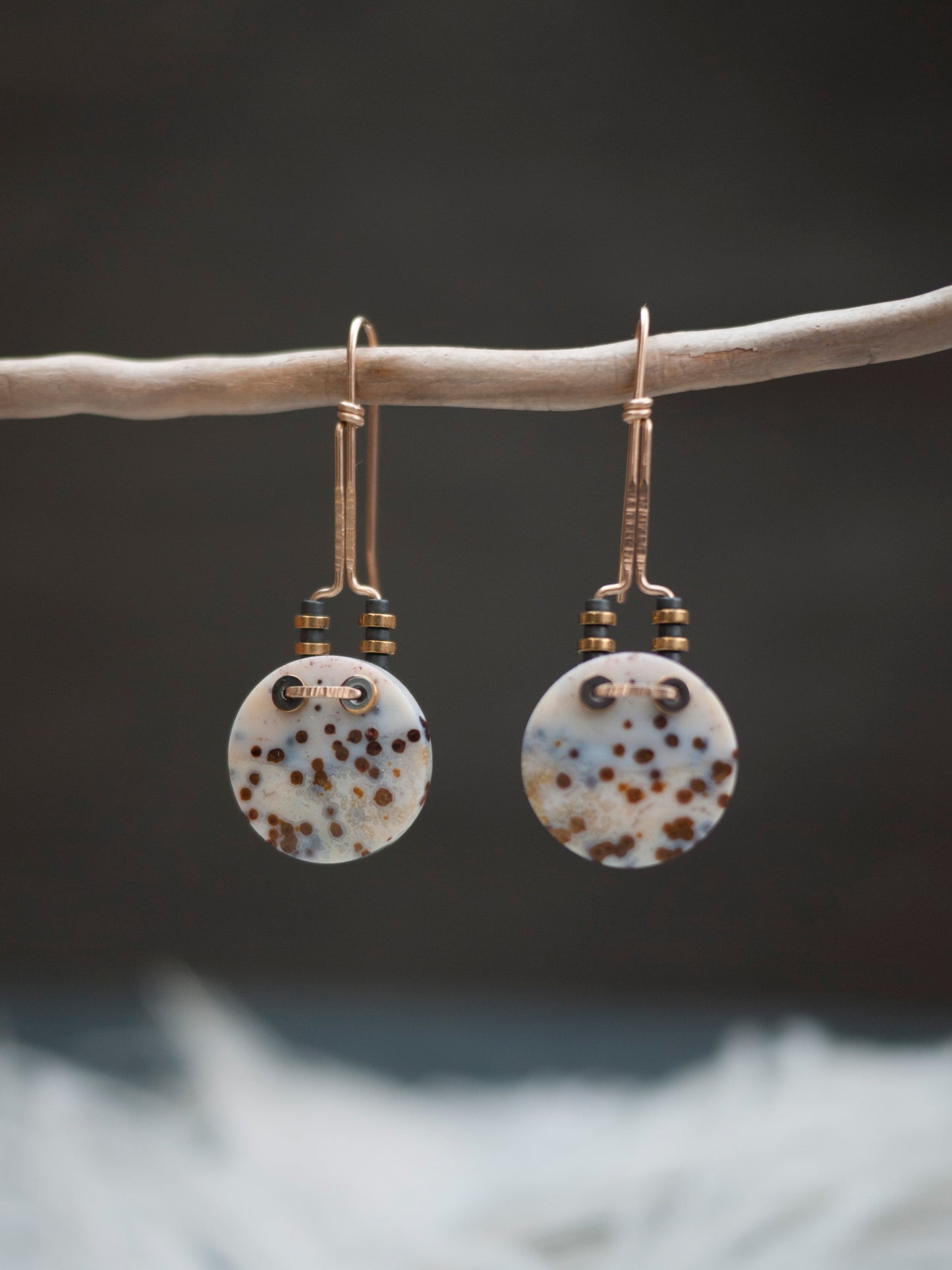 Spotted Jasper Drop Earrings