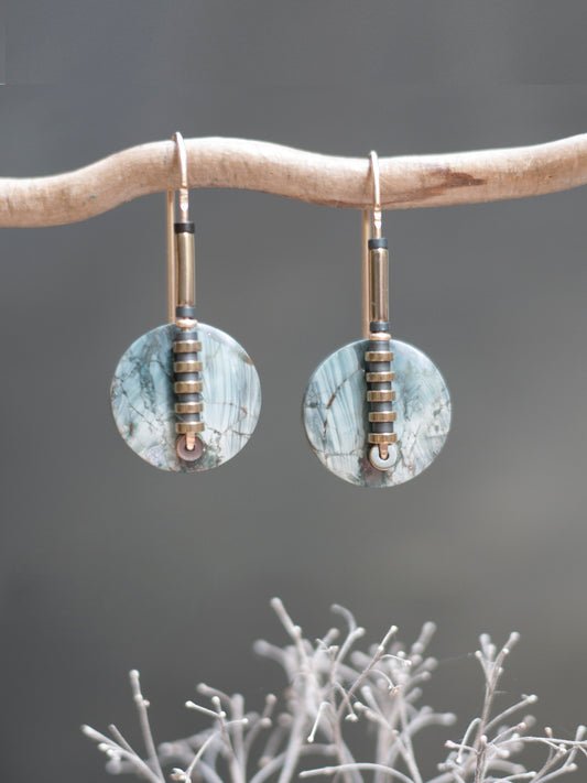 Simple Sumatran Circle Drop Earrings