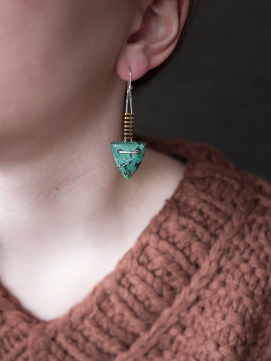 Chrysocolla Drop Earrings