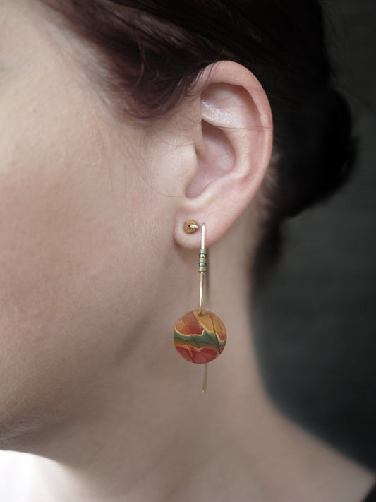 Tribal Picasso Jasper Drop Earrings