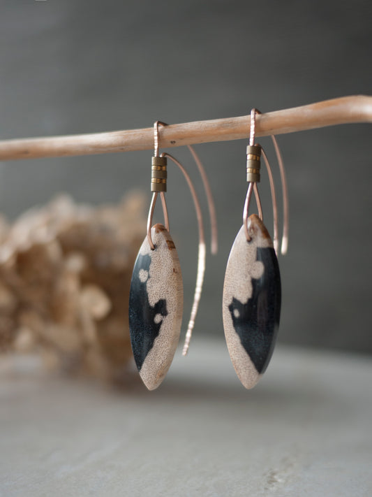 Palmwood Tribal Earrings