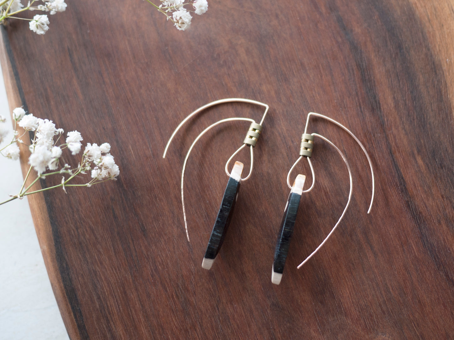 Palmwood Tribal Earrings