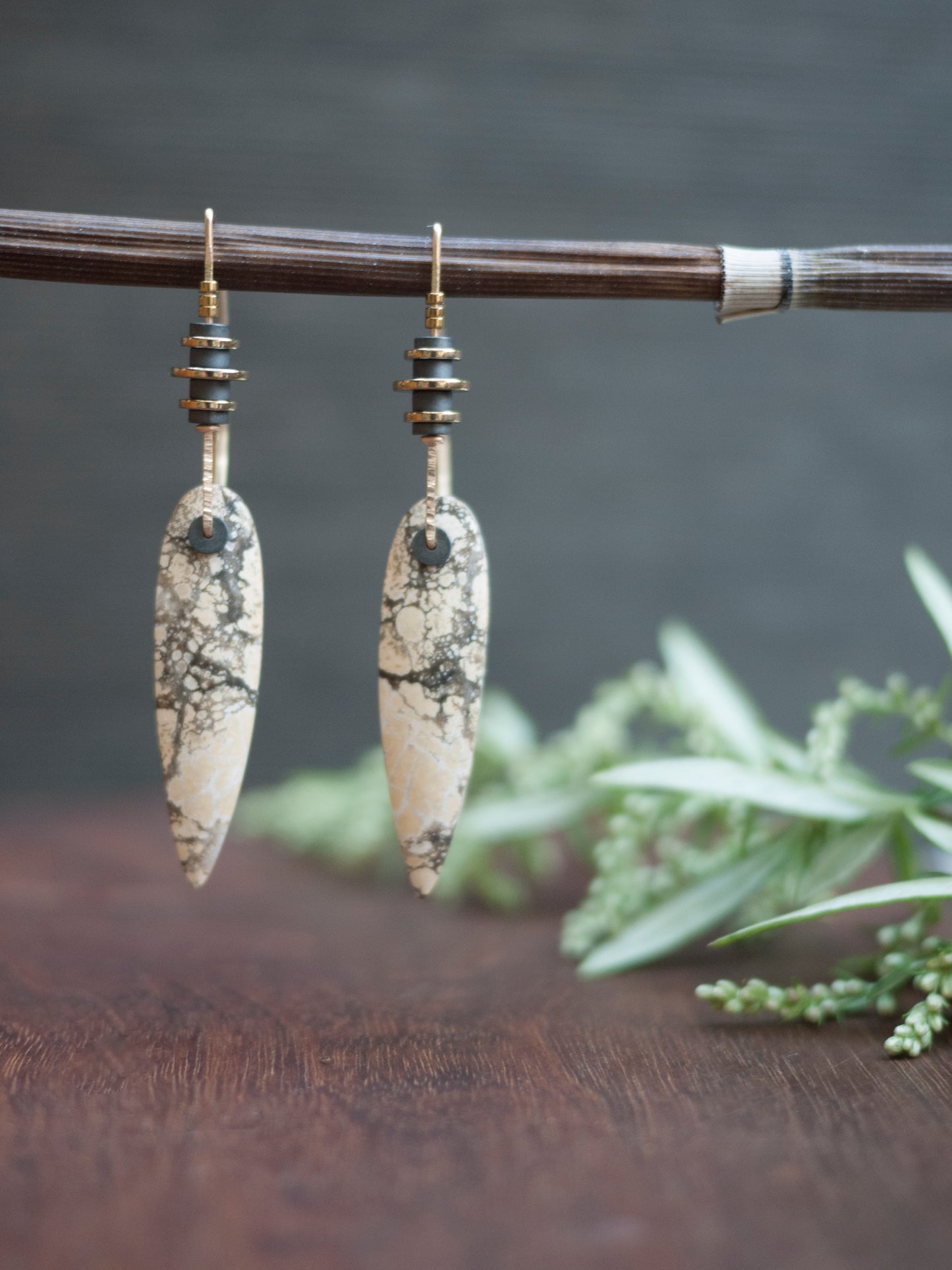 Magnesite Spear Earrings