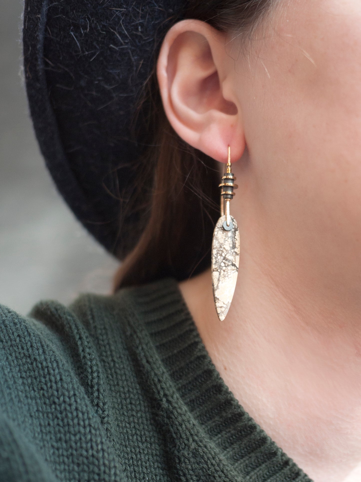 Magnesite Spear Earrings