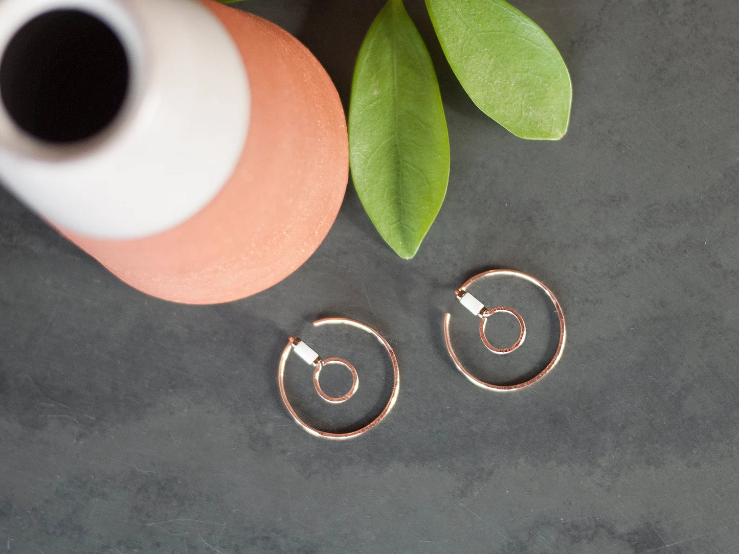 Minimalistic Double Hoop Ear Jackets