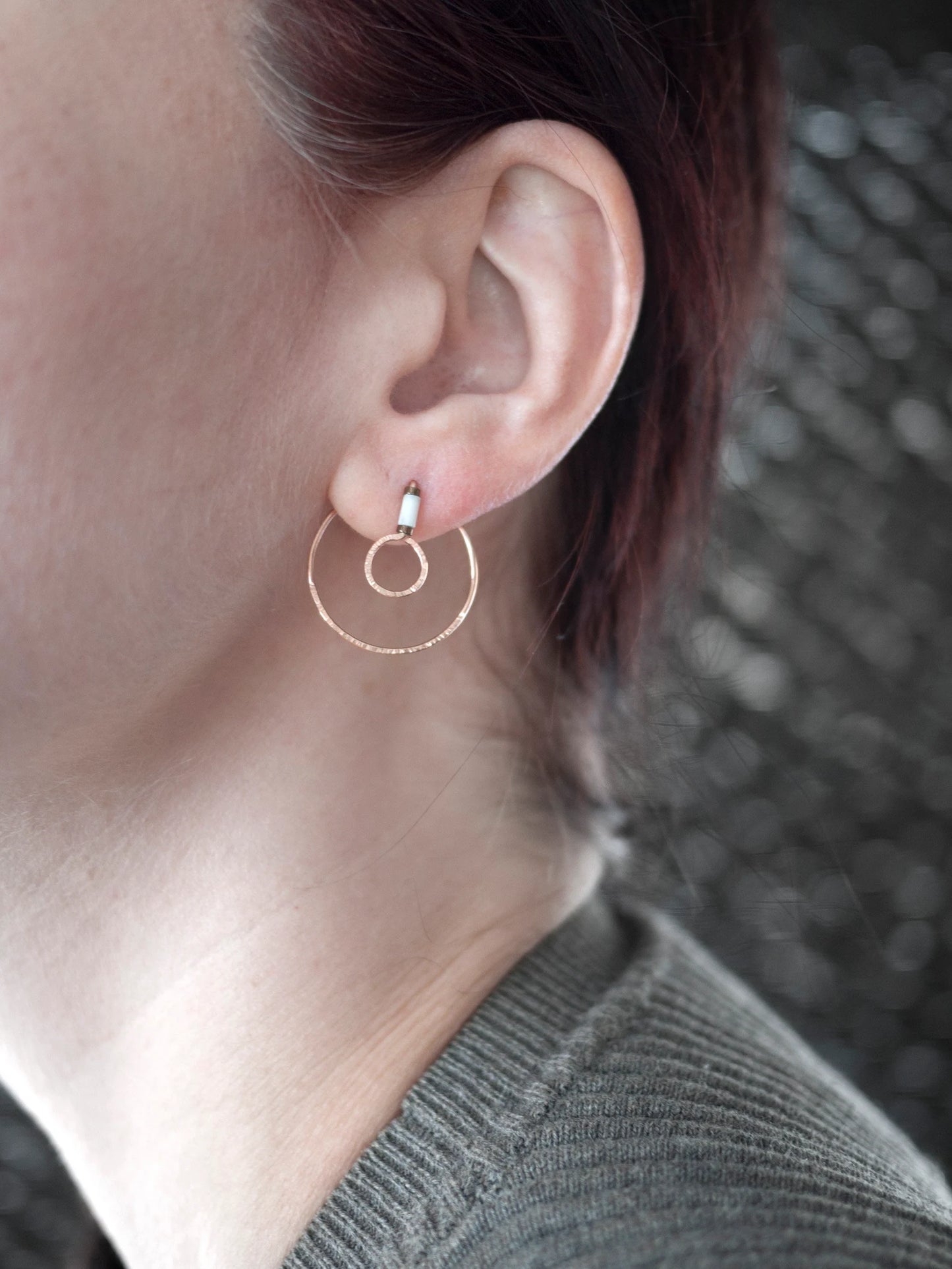 Minimalistic Double Hoop Ear Jackets