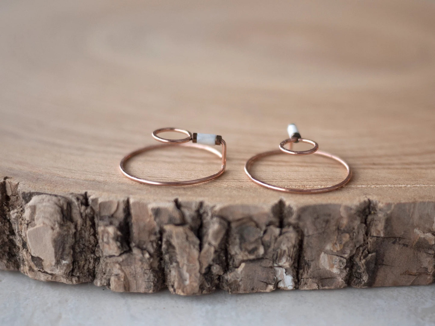 Minimalistic Double Hoop Ear Jackets